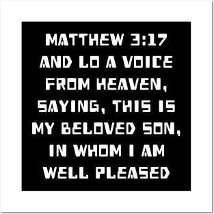 Matthew 3:17 King James Version (KJV) Bible Verse Typography Posters and Art